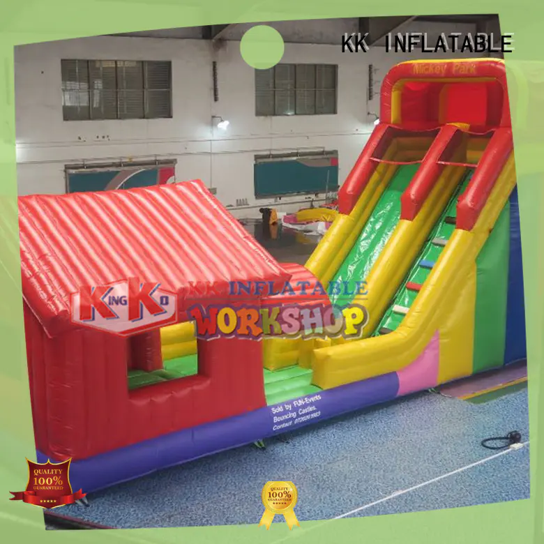 PVC inflatable water slides for adults jump bed for exhibition KK INFLATABLE