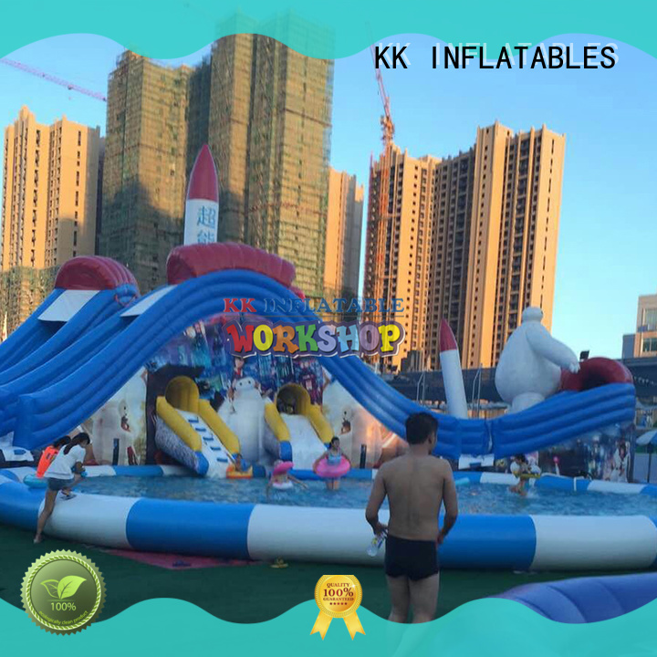 KK INFLATABLE giant blow up water slide buy now for swimming pool