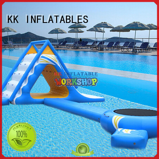 creative inflatable floating water park multichannel slide factory direct for swimming pool