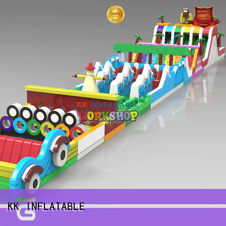 KK INFLATABLE funny water obstacle course good quality for sport games