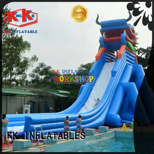 truck blow up water slide castle for playground KK INFLATABLE