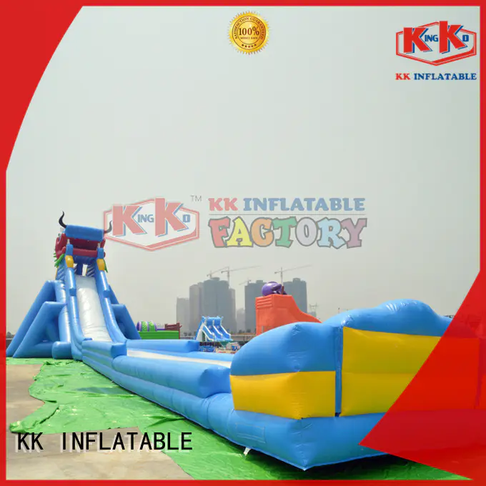 KK INFLATABLE cartoon blow up water slide free sample for playground