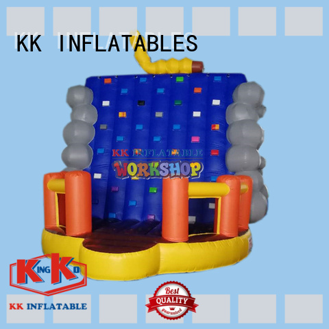 KK INFLATABLE trampoline kids climbing wall wholesale for training game