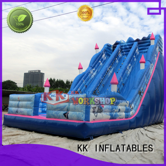 KK INFLATABLE fire truck shape bouncy slide colorful for playground