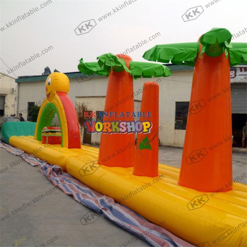 inflatable water playground multichannel for children KK INFLATABLE-3