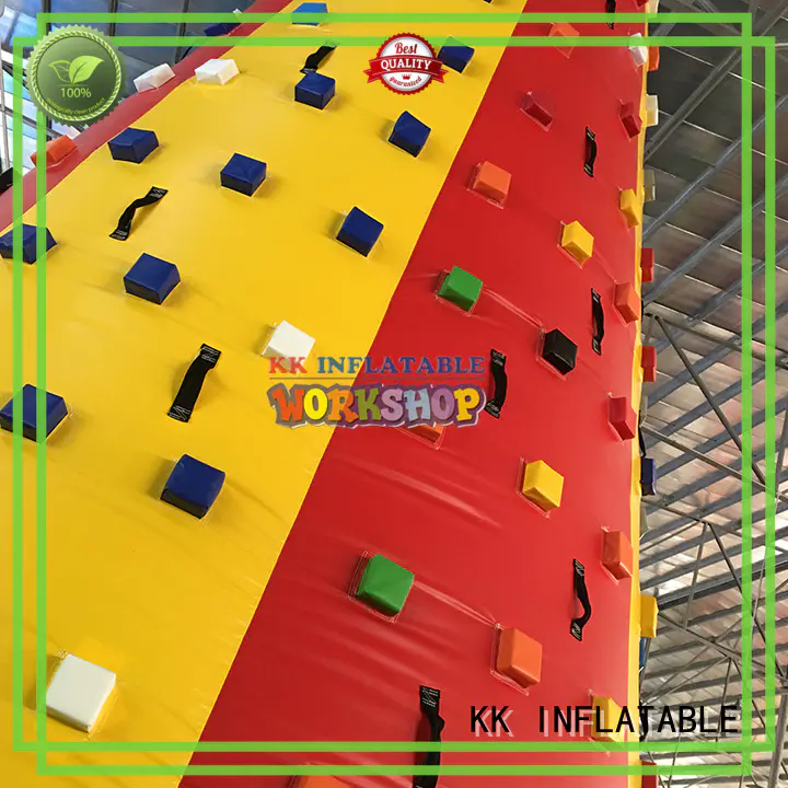 long kids climbing wall factory direct for entertainment KK INFLATABLE
