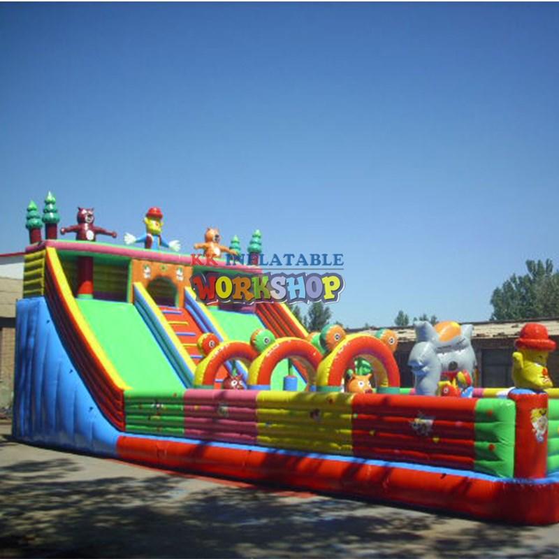 KK INFLATABLE transparent inflatable castle colorful for playground-2