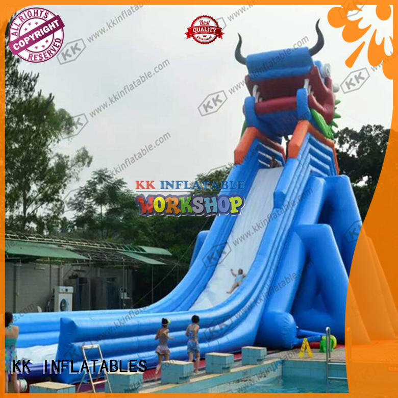 kids inflatable water park blue for amusement park KK INFLATABLE