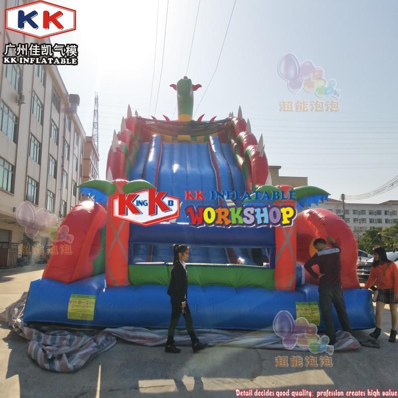 KK INFLATABLE transparent pig bouncy slide supplier for swimming pool-1