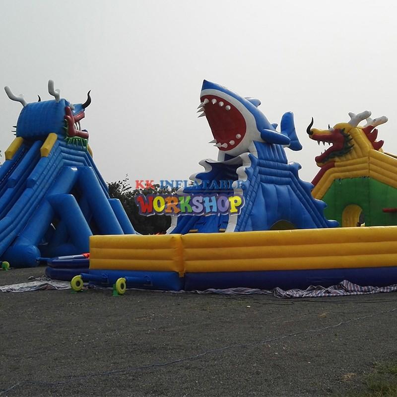 cartoon inflatable water playground rainbow for beach KK INFLATABLE-2