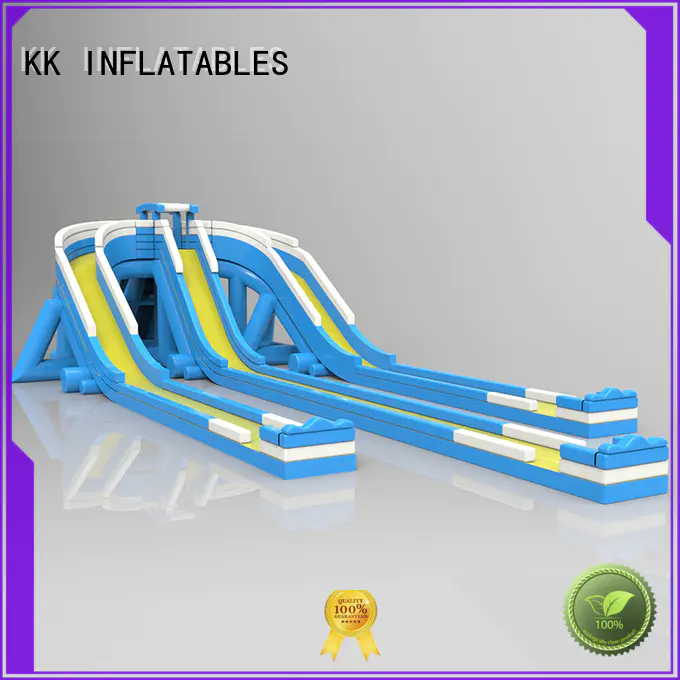 KK INFLATABLE custom inflatable water playground multichannel for beach