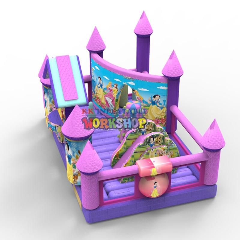 snow white inflatable bouncer castle-2