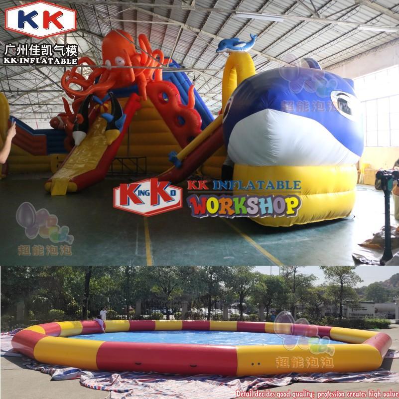KK INFLATABLE blue inflatable theme park animal modelling for amusement park-2