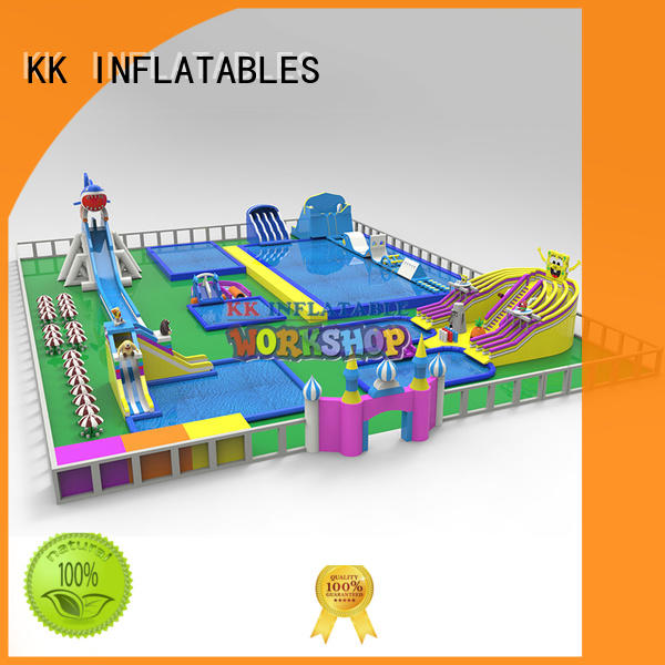 Inflatable water park combination