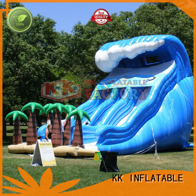 colorful inflatable floating water park multichannel slide factory direct for water park