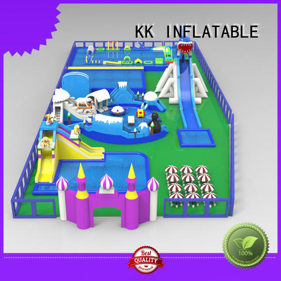 rainbow kids inflatable water park supplier for amusement park KK INFLATABLE