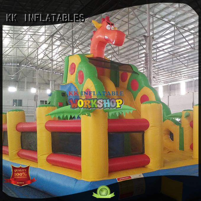 transparent pig inflatable slide colorful for exhibition