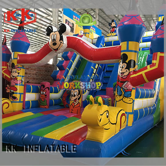 KK INFLATABLE transparent jumping castle colorful for amusement park