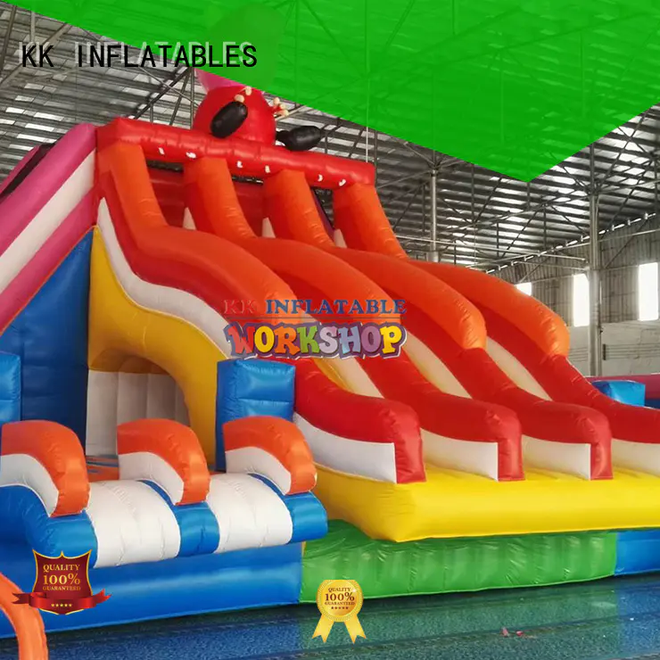 KK INFLATABLE PVC blow up water slide bulk production for swimming pool
