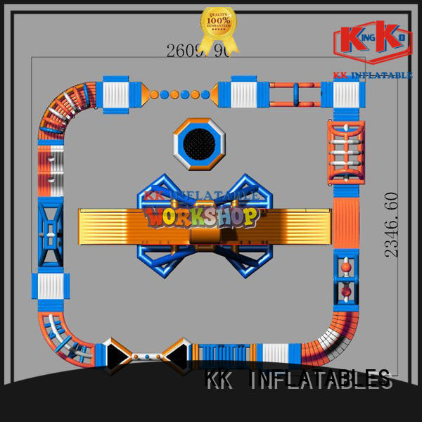 blue inflatable water playground pvc for seaside KK INFLATABLE
