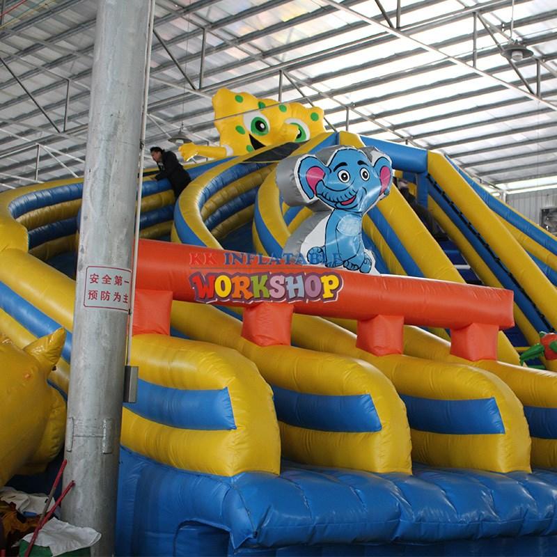 KK INFLATABLE creative design kids inflatable water park multichannel for beach-3