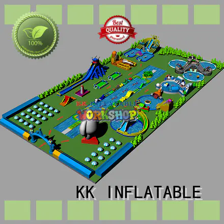 KK INFLATABLE blue inflatable theme playground manufacturer for paradise