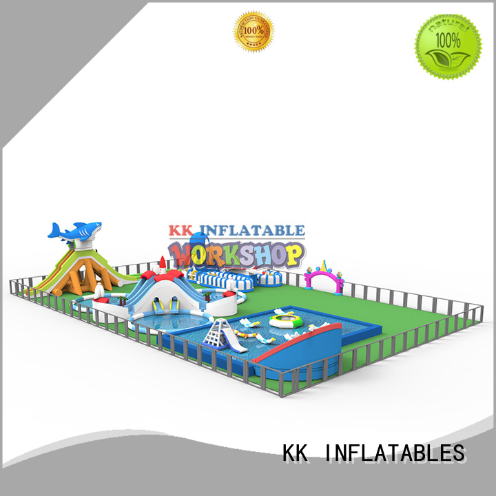 KK INFLATABLE tall inflatable floating water park supplier for paradise